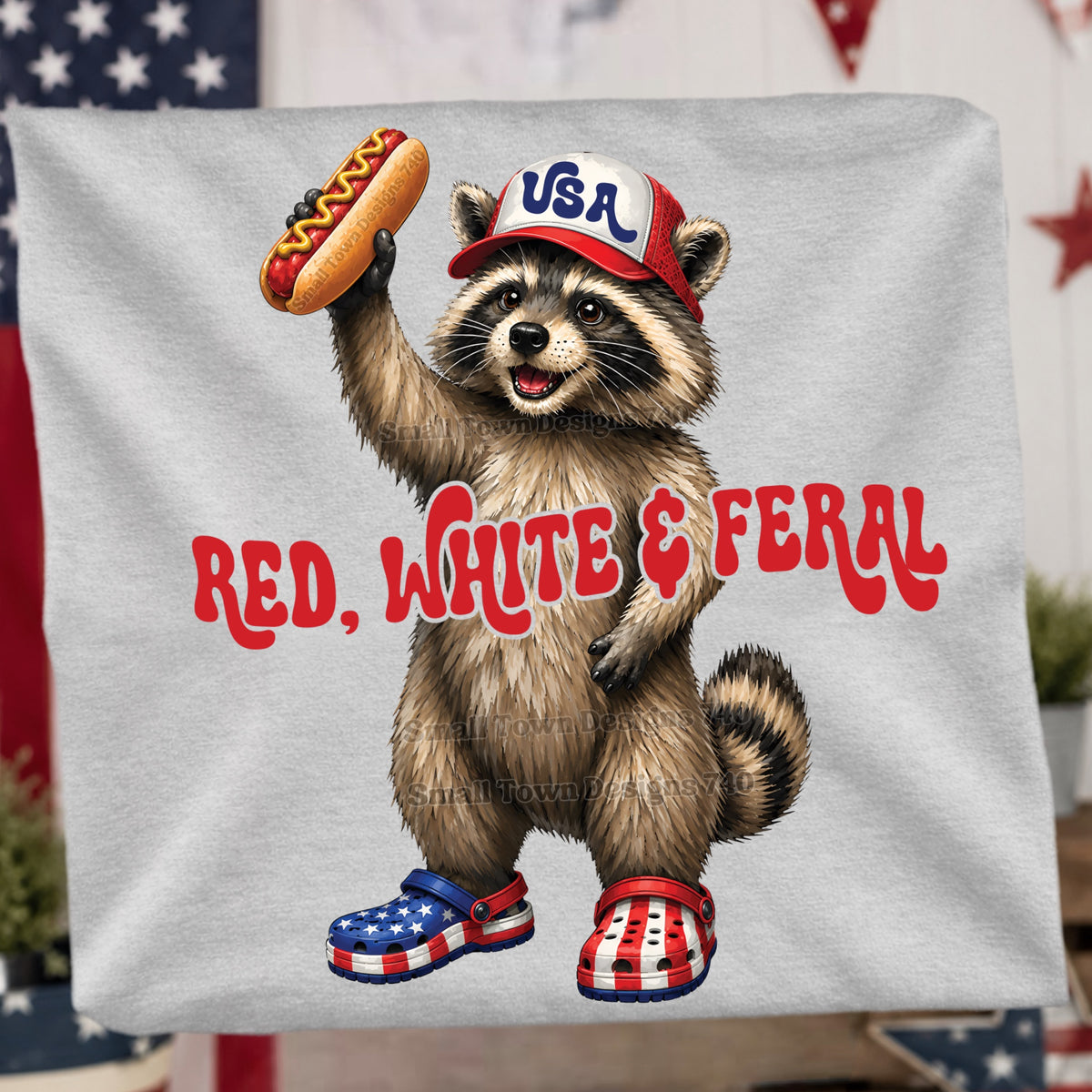 Patriotic Feral Graphic Tee