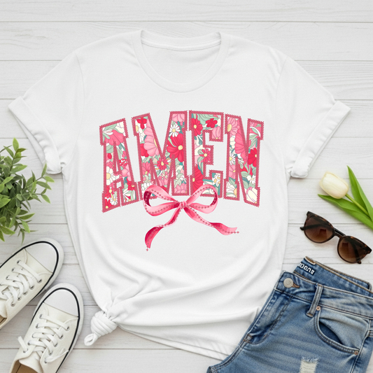 Pink Floral AMEN