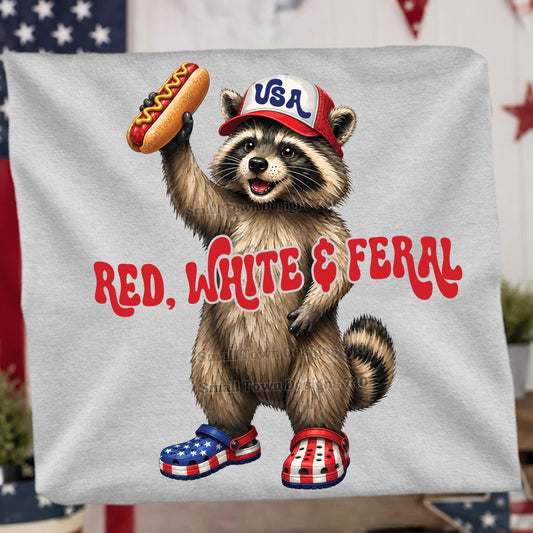 Patriotic Feral Graphic Tee